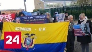 Сторонники Ассанжа устроили митинг в Лондоне - Россия 24