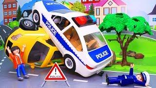 Мультики про машинки. Полицейская машина в видео с игрушками. Новые серии для детей