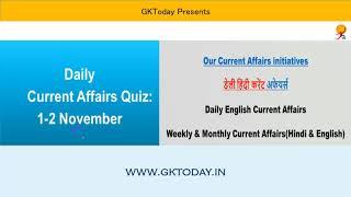 2 November Current affairs | Daily Current Affairs Quiz In English 2020 | Current affairs today