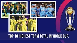 Top 10 Highest Team Total in World Cup.
