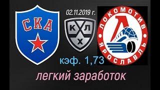 ✅ Ска - Локомотив - легкий заработок на КХЛ, ставка 10 000 рублей