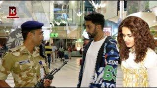 Abhishek Bachchan, Tapsee Pannu Spotted At Mumbai Airport