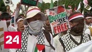 В Джакарте проходят акции в поддержку палестинцев - Россия 24