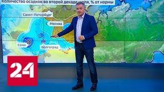"Погода 24": циклоны изводят дождями жителей Поволжья и Кубани - Россия 24