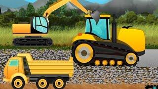 Мультфильмы для детей Рабочие машины строят дорогу Мультики 2016