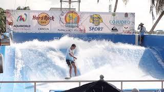 Jake Chipman during the FlowRider World Flowboarding Championships 2017 AquaWorld Cancun