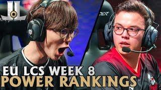 A Clear Top 6 in Europe, MSF's Struggles Continue | EU LCS Week 8 Power Rankings