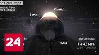 Раз в 25 тысяч лет: москвичи увидели Кровавую Луну и великое противостояние Марса - Россия 24