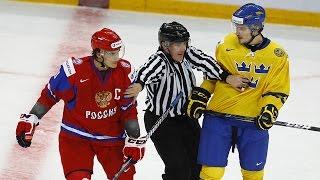 Хоккей. Россия - Швеция. Голы и лучшие моменты